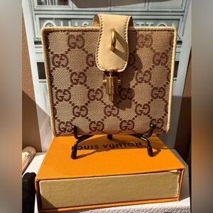 vintage Gucci GG Canvas Compact Wallet